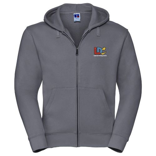 LDC-Russell Europe Authentic Zipped Hooded Sweat Convoy Grey